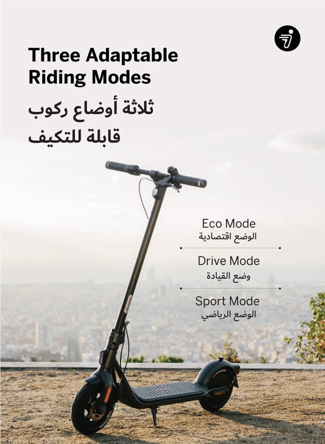 ninebot - Segway F2 Electric Scooter, Three Speed Modes 28 km/h Fast Scooter, 40 km Long Range & 700W Powerful Motor, Smart App & Traction Control System, 120 kg Rider Limit Electric Scooter For Adult - Image 1