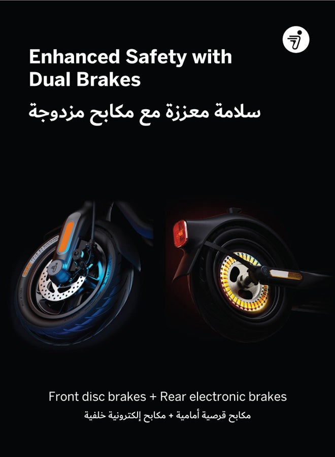 ninebot - Segway F2 Electric Scooter, Three Speed Modes 28 km/h Fast Scooter, 40 km Long Range & 700W Powerful Motor, Smart App & Traction Control System, 120 kg Rider Limit Electric Scooter For Adult - Image 1