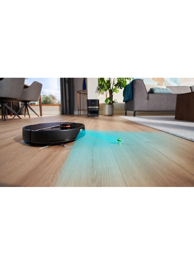 Philips - HomeRun 7000 Series Aqua Vacuum and Mop Robot - Battery Operated 3 L 0 W XU7100/01 Deep Black/Gold - Image 1