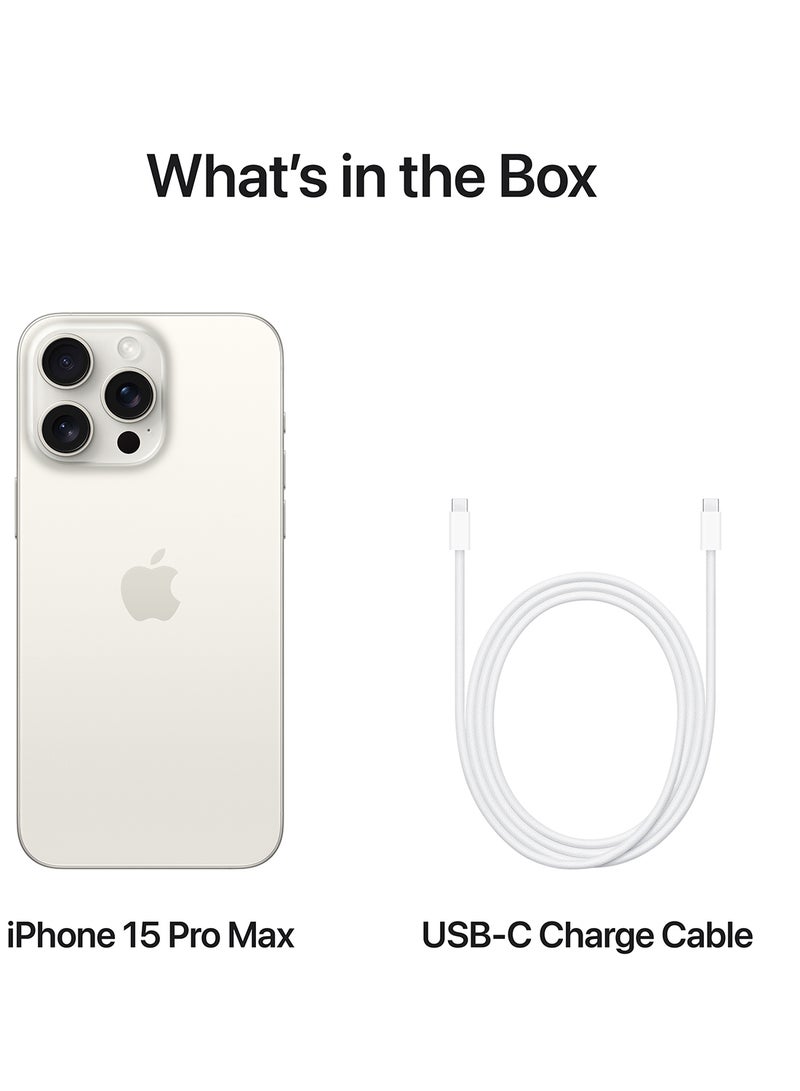 Apple - iPhone 15 Pro Max 256GB White Titanium 5G With FaceTime - Middle East Version - Image 1