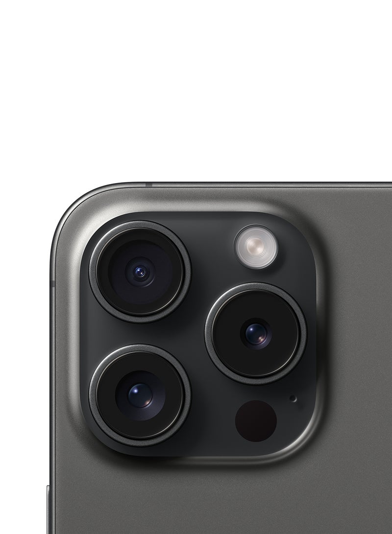 ابل  آيفون 15 برو، سعة 1 تيرابايت، تيتانيوم أسود، 5G مع تطبيق FaceTime - إصدار الشرق الأوسط - Image 5