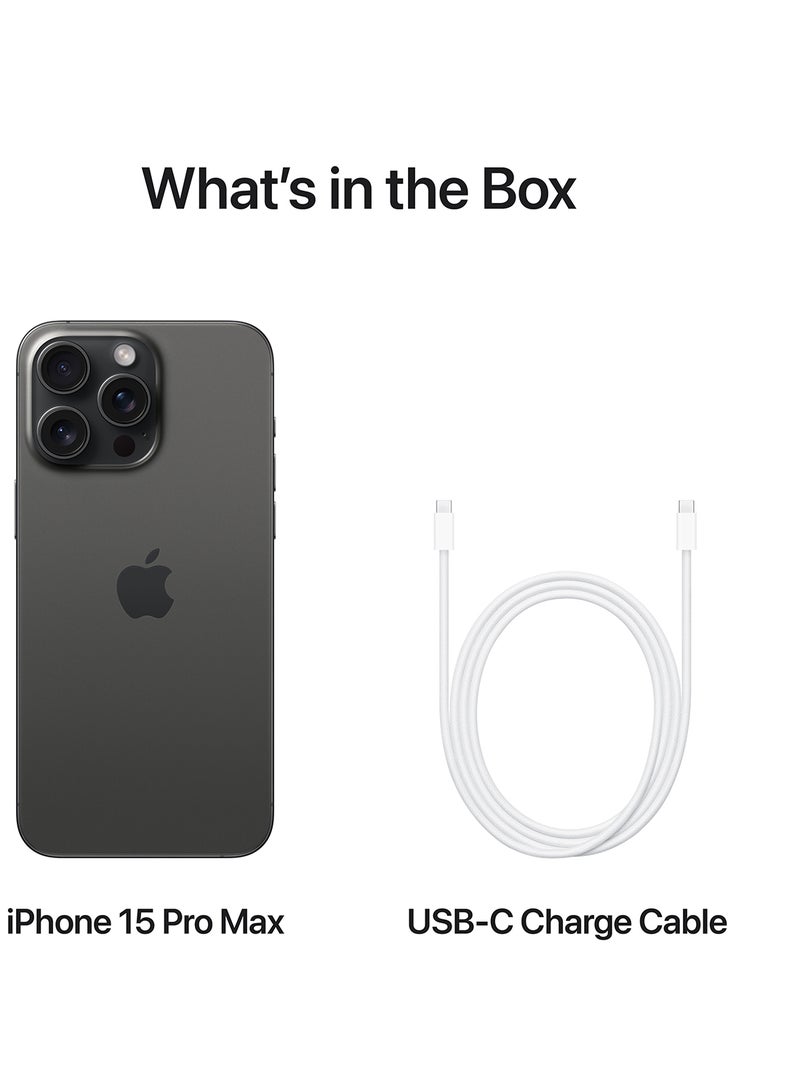 Apple - iPhone 15 Pro Max Physical Dual Sim 1TB Black Titanium 5G Without FaceTime - Image 1