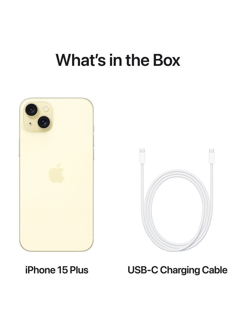 أبل هاتف iPhone 15 Plus بشريحتين، وذاكرة سعة 128 جيجابايت، باللون الأصفر، ومزود بتقنية 5G، بدون تطبيق FaceTime  - Image 5