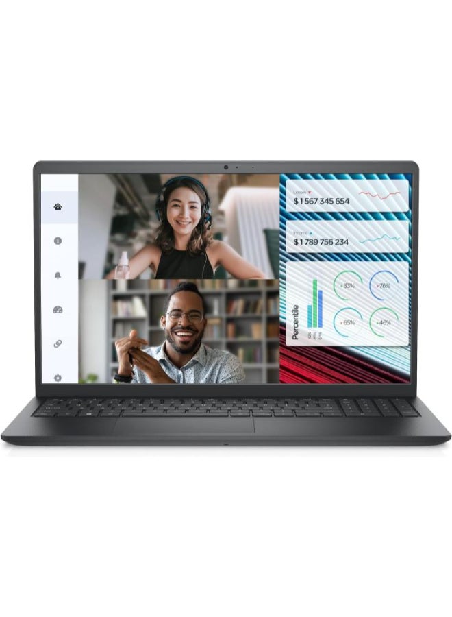 DELL Vostro 3520 Laptop With 15.6-inch Full HD Display, Intel Core i7-1255U Processor/8GB RAM/512GB SSD/Ubuntu/Intel Iris XE Graphics/ English/Arabic Black  - Image 1