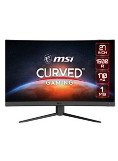 MSI G27CQ4 E2 27" Curved eSports Gaming Monitor, WQHD VA Display, 170Hz Refresh Rate, 1ms (MPRT) Response Time, 1.07B Colors, HDR Ready, Wide Color Gamut, 1500R Curvature, Adaptive Sync, 2560x1440 Resolution, 300 nits Brightness, 1800:1 Contrast Ratio, 178° Viewing Angle, DisplayPort 1.2a, 2x HDMI 2.0b, 2x USB 3.2 Ports, Flicker-Free, Low Blue Light, 9S6-3CB01T-050 Black  - Image 1