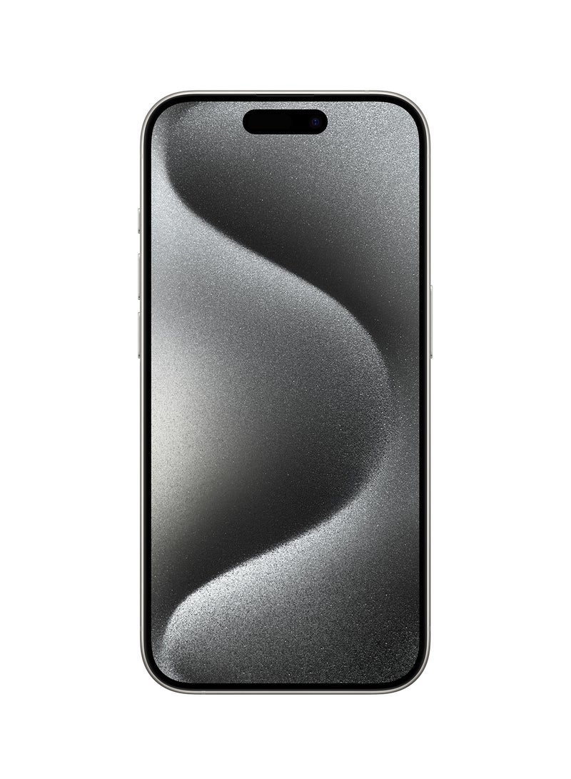 Apple - iPhone 15 Pro 128GB White Titanium 5G With FaceTime - Middle East Version - Image 1