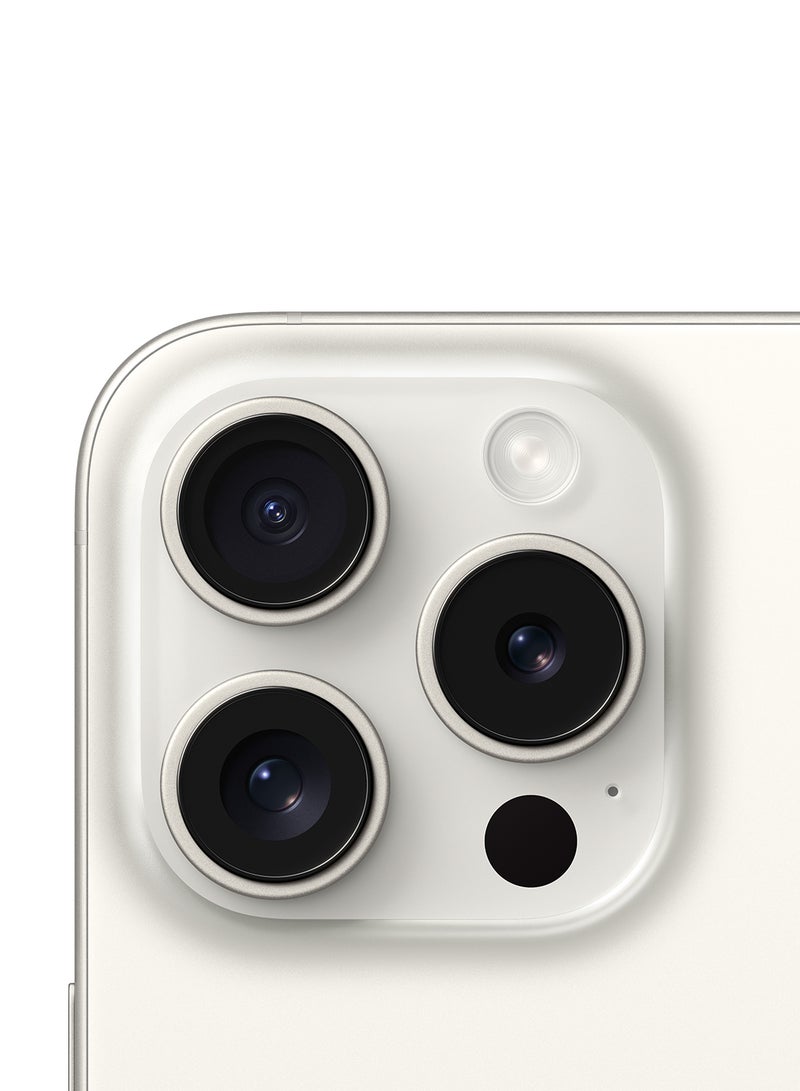 Apple - iPhone 15 Pro 128GB White Titanium 5G With FaceTime - Middle East Version - Image 1