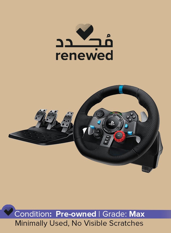 Logitech Renewed - Logitech G29 Driving Force Racing Wheel And Floor Pedalsfor PS5, PS4,PS3 PC - Black - Image 1