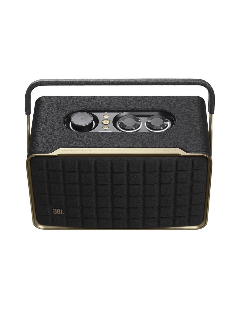 JBL - Authentics 300 Smart Home Speaker With Wi-Fi, Bluetooth, Voice Assistants And Retro Design Black - Image 1