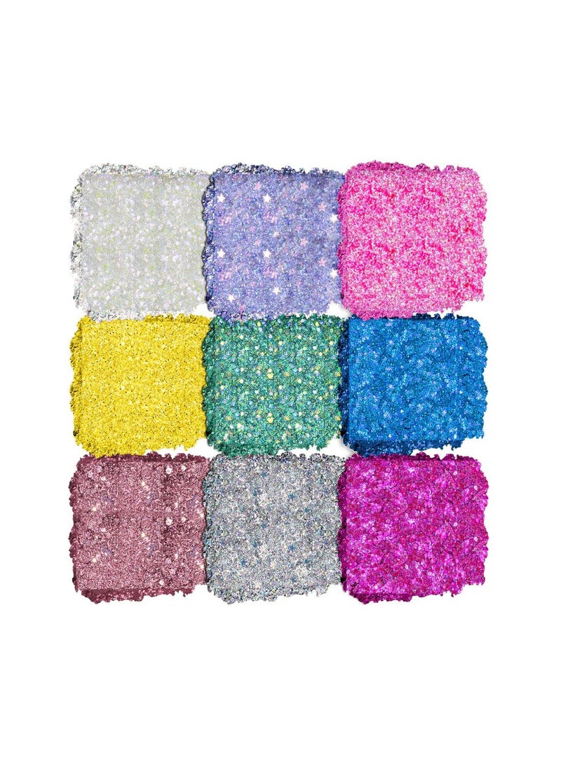New Glitter Eyeshadow Palette - 9 Colors Multicolour