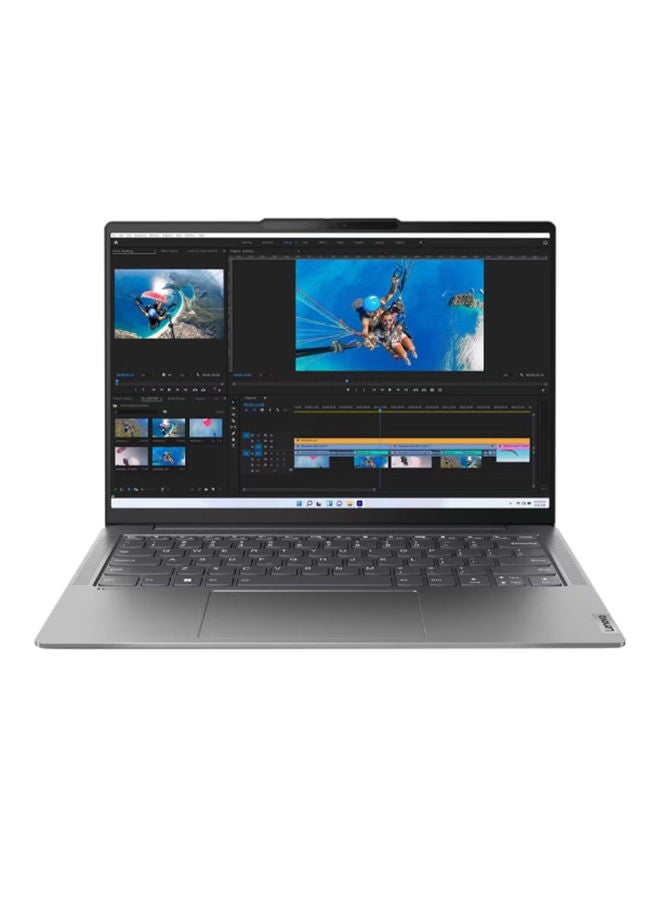 Yoga Slim 6 14IAP8 (Upgraded Version) Laptop With 14-inch Display, Core i7-1260P Processor/16GGB RAM/512GB SSD/Windows 11 Home/Intel Iris Xe Graphics English/Arabic Storm Grey