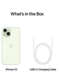أبل هاتف iPhone 15 بشريحتين، وسعة 128 جيجابايت، باللون الأخضر، ومزود بتقنية 5G، بدون تطبيق FaceTime  - Image 5