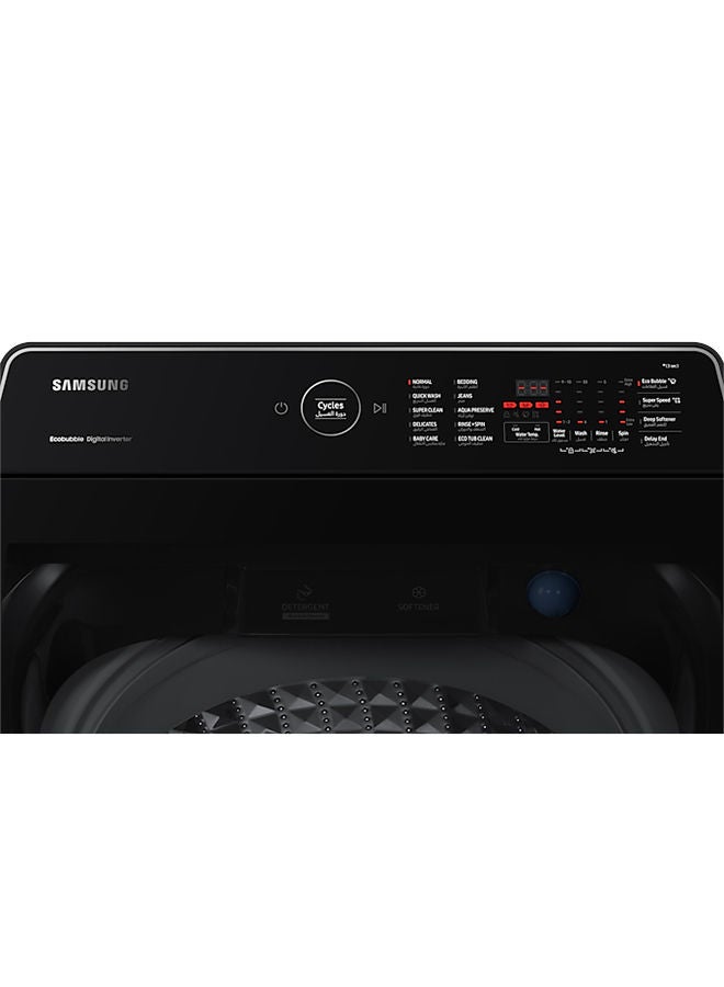 Samsung 10 Kg Top Load Washer With Eco Bubble And Digital Inverter Technology, Hygiene Steam With Digital Inverter Technology 10 kg WA10CG5745BVGU-R Black  - Image 5