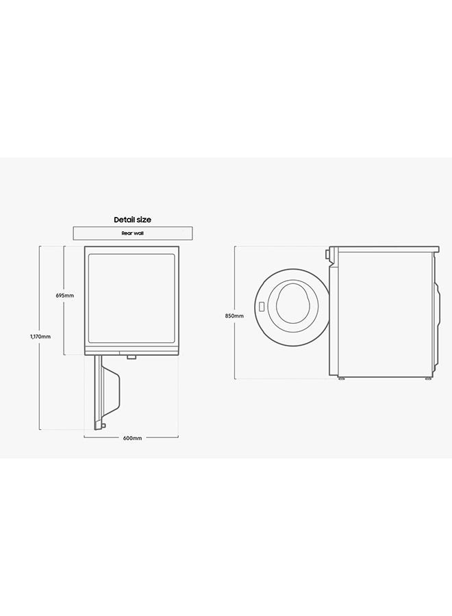 Samsung - 11.5/8 Kg Front Load Washer Dryer Combo With Digital Inverter Technology, AI Ecobubble And AI Wash WD11BB944DGBGU-R Black - Image 1