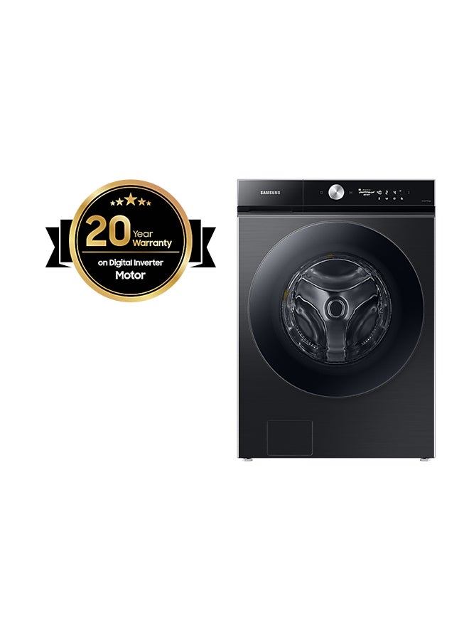 Samsung Front Load Washer Dryer Combo With EcoBubble, AI Wash And Bespoke Design 18.5 kg WD18B6400KV/GU-R Black - Image 1