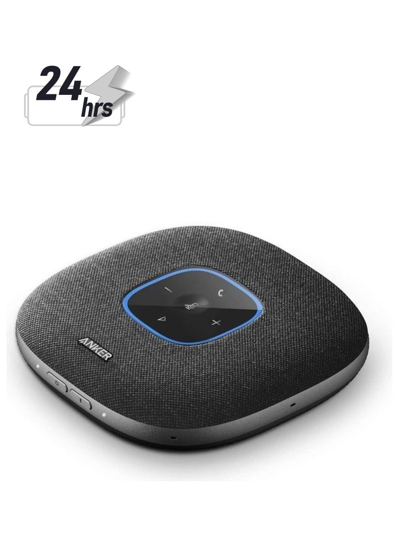 Anker - PowerConf S3 Speakerphone Plus 6 Mics, Enhanced Voice Pickup, 24H Call Time, App Control, Bluetooth 5, USB C, Conference Speaker Compatible With Leading Platforms, Home Office Black - Image 1