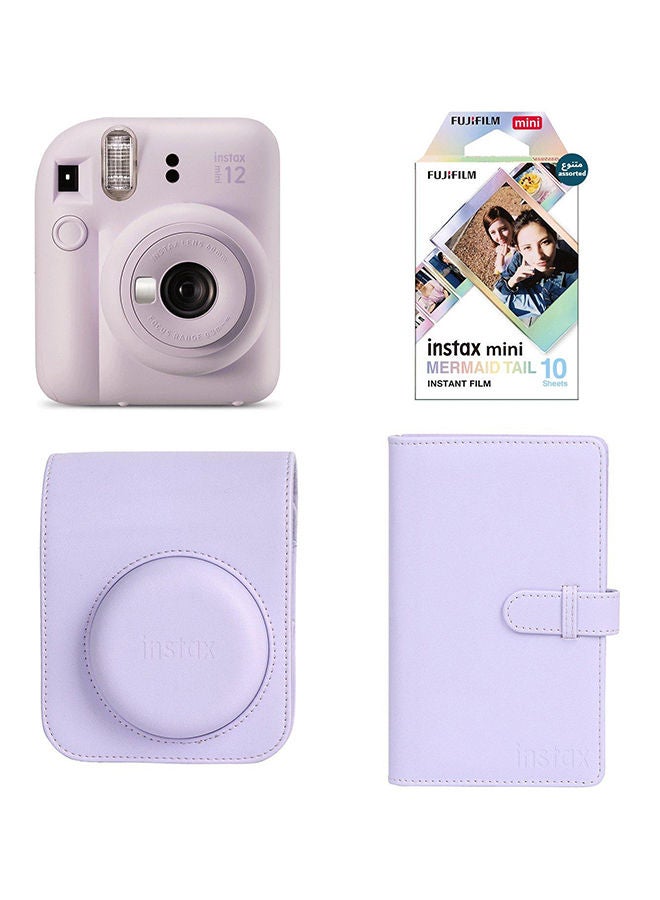 فوجي فيلم - صندوق هدايا كاميرا INSTAX Mini 12 للأفلام الفورية، أرجواني أرجواني - Image 1
