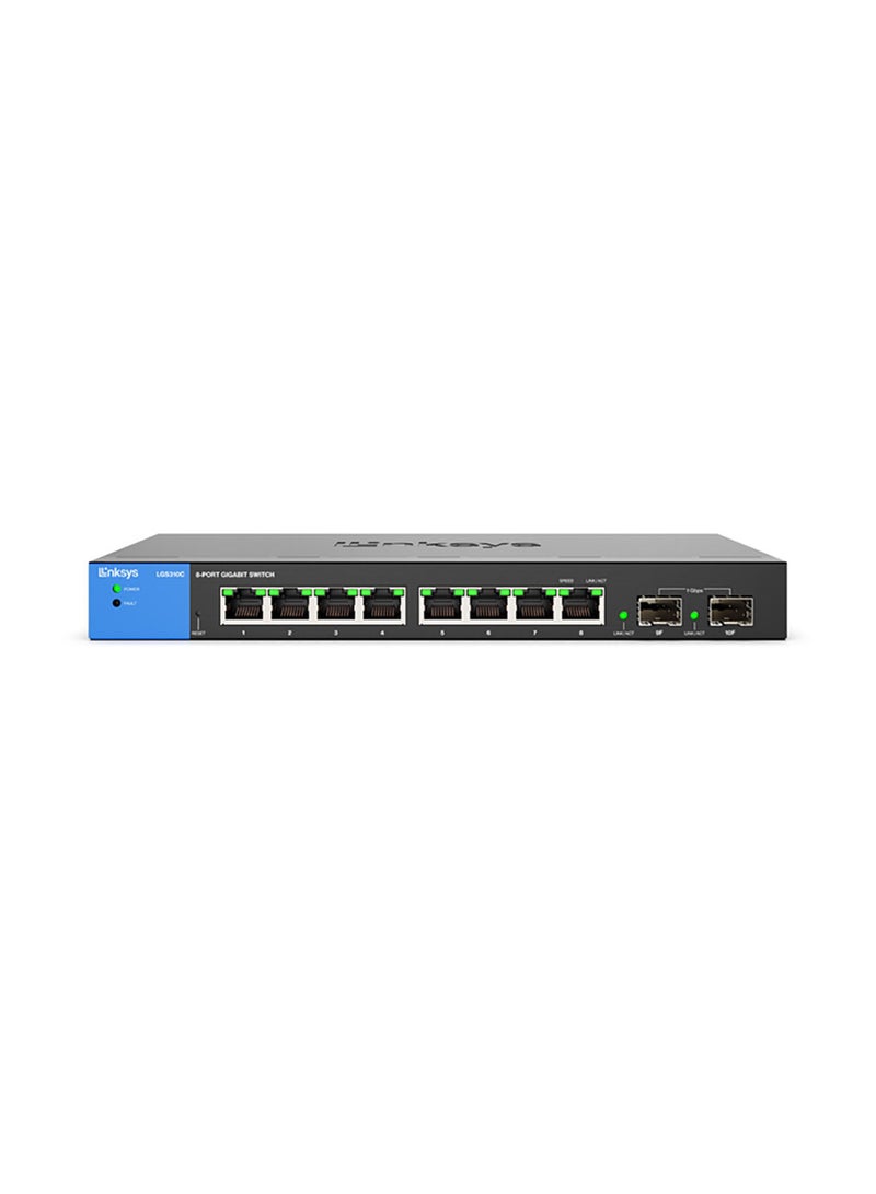 لينكسيس - محول إيثرنت جيجابت مُدار بـ 8 منافذ مع 2 وصلات SFP 1G متوافقة مع TAA LGS310C - Image 1
