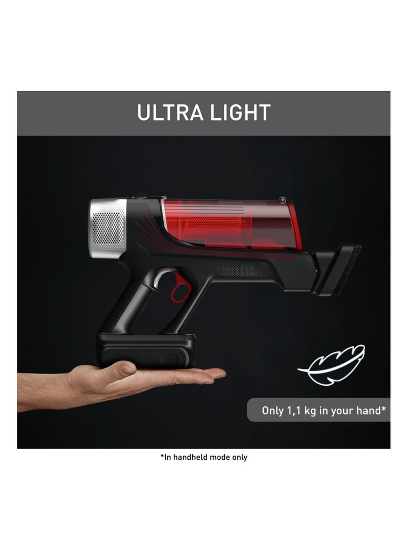 Cordless Vacuum Cleaner | X-Force Flex 9.60 Vacuum Cleaner Cordless | Animal Care Model | Strong Constant Suction Power |Long-Lasting Battery | Flex Tube System | Automatic Suction Power Adjustment by Floor Type | 2 Years Warranty 100 W TY2079HO Red & Black