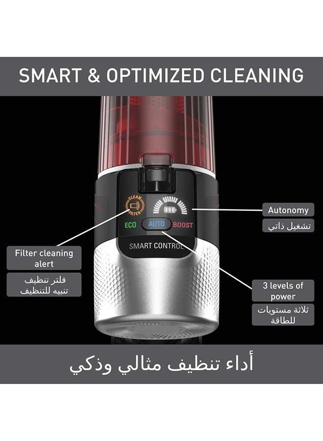 Tefal Cordless Vacuum Cleaner | X-Force Flex 9.60 Vacuum Cleaner Cordless | Animal Care Model | Strong Constant Suction Power |Long-Lasting Battery | Flex Tube System | Automatic Suction Power Adjustment by Floor Type | 2 Years Warranty 100 W TY2079HO Red & Black  - Image 4