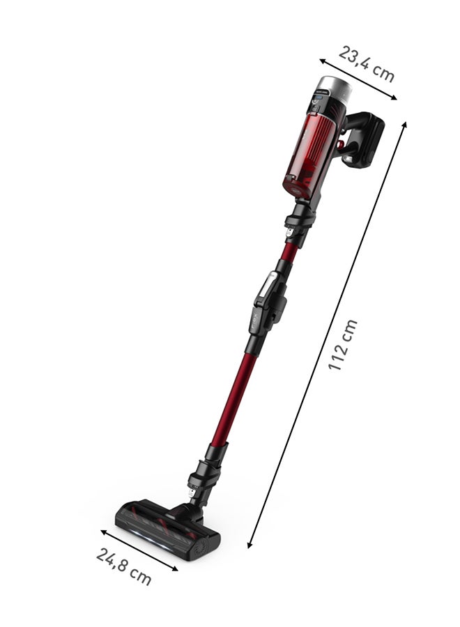 Tefal Cordless Vacuum Cleaner | X-Force Flex 9.60 Vacuum Cleaner Cordless | Animal Care Model | Strong Constant Suction Power |Long-Lasting Battery | Flex Tube System | Automatic Suction Power Adjustment by Floor Type | 2 Years Warranty 100 W TY2079HO Red & Black  - Image 3