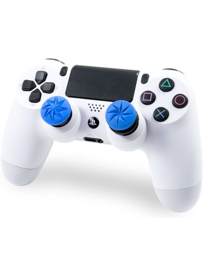 KontrolFreek FPS Freek Edge for PlayStation 4 (PS4) and PlayStation 5 (PS5) | Performance Thumbsticks | 1 High-Rise Convex, 1 Low-Rise Convex | Blue - Image 2