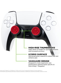 كنترول فريك KontrolFreek Call of Duty: Vanguard Performance Thumbsticks for PlayStation 4 (PS4) and PlayStation 5 (PS5) | 2 High-Rise, Hybrid| Red/Black  - Image 2