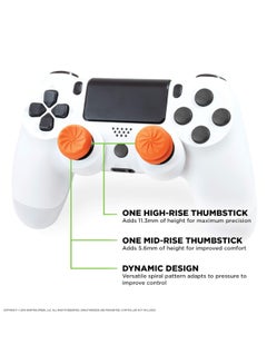 كنترول فريك KontrolFreek Fps Freek Vortex for PlayStation 4 (PS4) Controller | Performance Thumbsticks | 1 High-Rise Convex, 1 Mid-Rise Concave | Orange  - Image 4