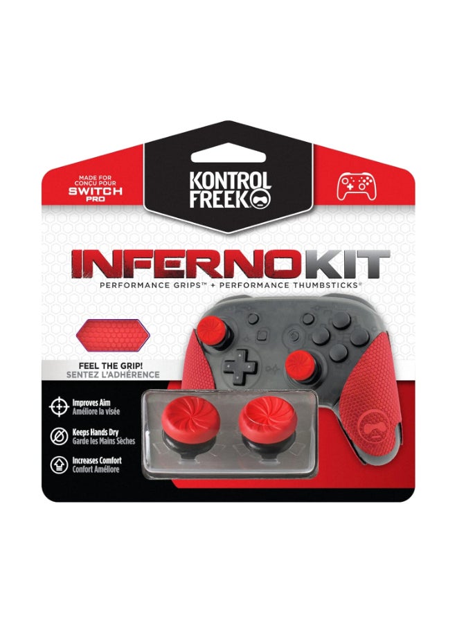 KontrolFreek KontrolFreek Fps Freek Inferno Performance Kit For Nintendo Switch Pro Controller | Includes Performance Thumbsticks And Performance Grips | Red - Image 1