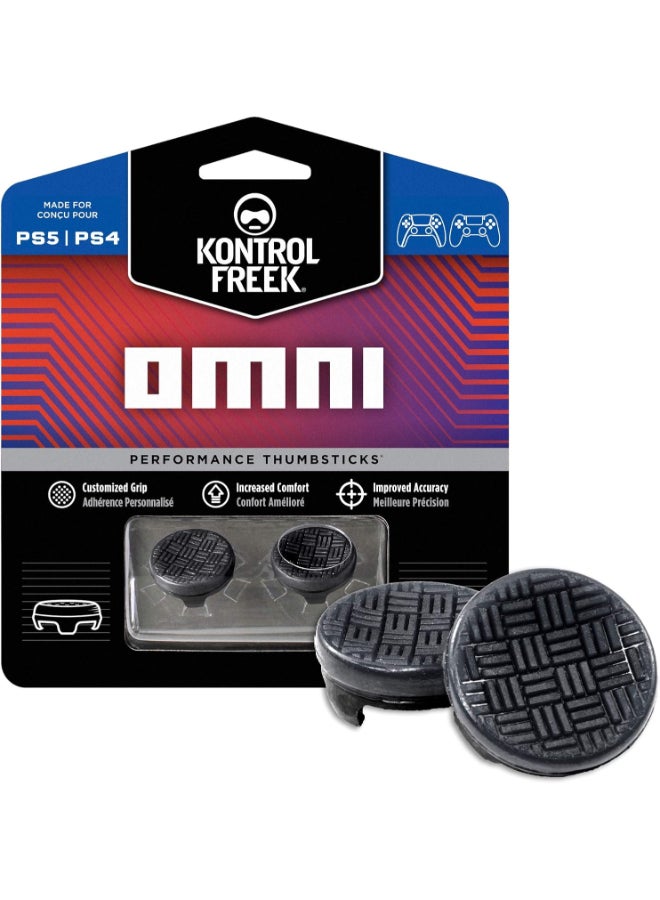 KontrolFreek Omni for PlayStation 4 (PS4) and PlayStation 5 (PS5) | 2 Performance Thumbsticks | 2 Low-Rise Concave | Black - Image 1