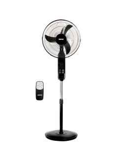 16" Stand Fan 3 Speed With Remote Control , 5 Leaf Blade, Adjustable Height & Tilt Setting With Led Display 55 W GF9466 White