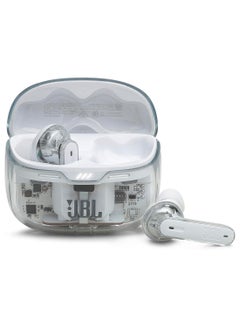 JBL Tune Beam True Wireless Noise Cancelling Earbuds, Pure Bass Sound, Bluetooth 5.3, Smart Ambient, 4-Mics Technology, VoiceAware, 48H Battery, Water And Dust Resistant White  - Image 4