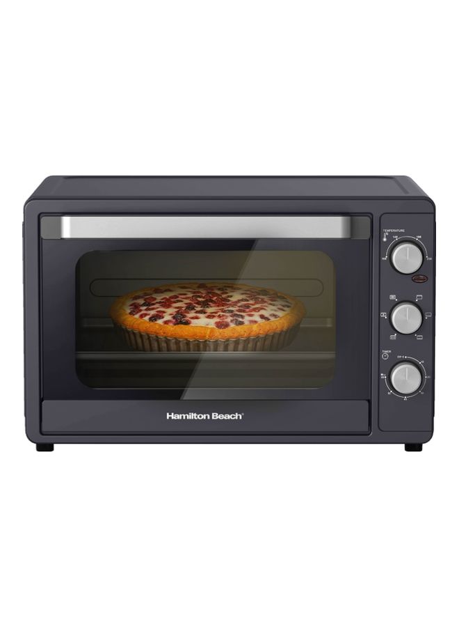 Hamilton Beach Convection Toaster Oven with Rotisserie Grill, Double Walled Glass, Oyster Grey Color, 6 accessories, 6 functions, Max 230°C temp & 60 mins timer, 2 years warranty 55 L 2200 W CTGL55-ME Oyster Grey  - Image 1