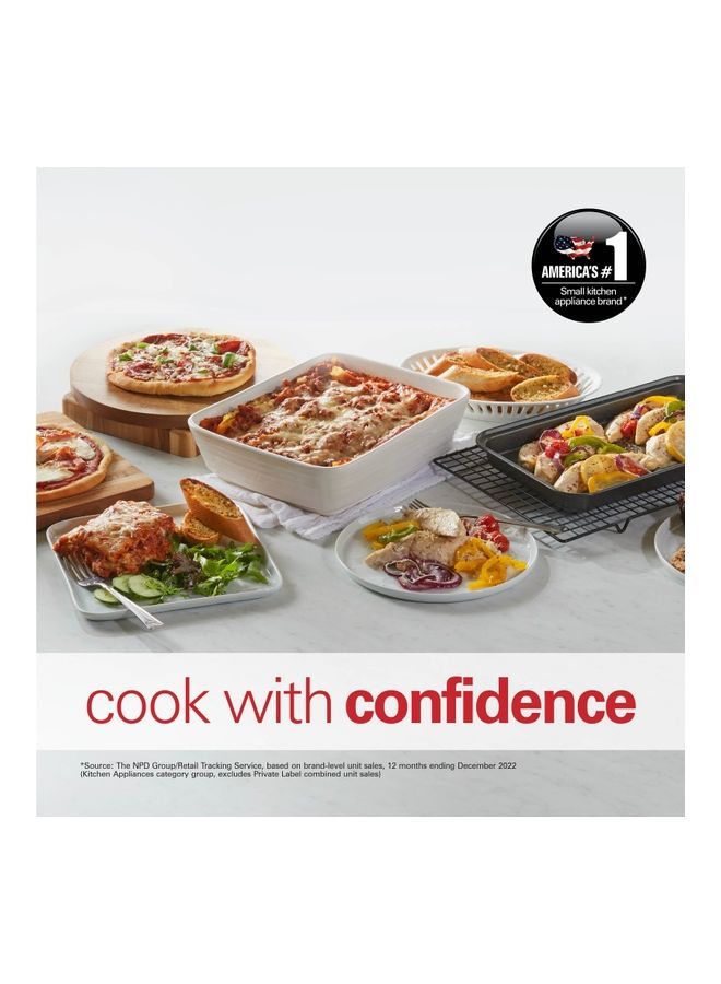 Hamilton Beach Convection Toaster Oven with Rotisserie Grill, Double Walled Glass, Oyster Grey Color, 6 accessories, 6 functions, Max 230°C temp & 60 mins timer, 2 years warranty 55 L 2200 W CTGL55-ME Oyster Grey  - Image 4