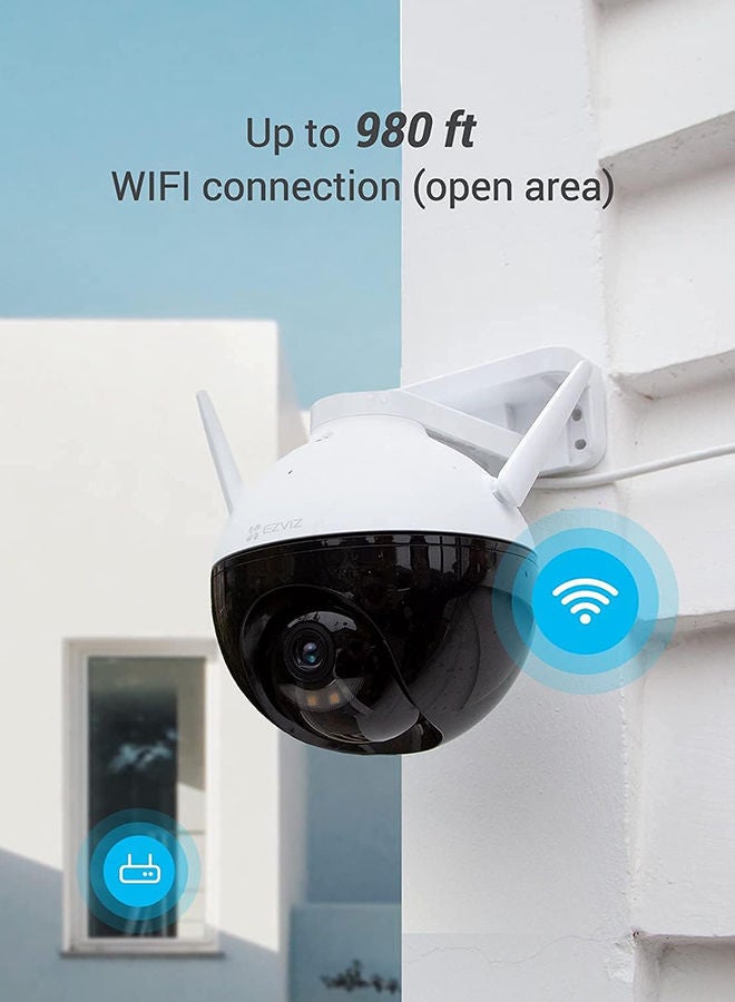 EZVIZ - 1080P Full Hd Wifi Security Camera Outdoor Pan Tilt Zoom 360° Visual Coverage Color Night Vision Ip65 Waterproof Motion Detection Xiaomi Memory Card 256GB A2/4K - Image 1