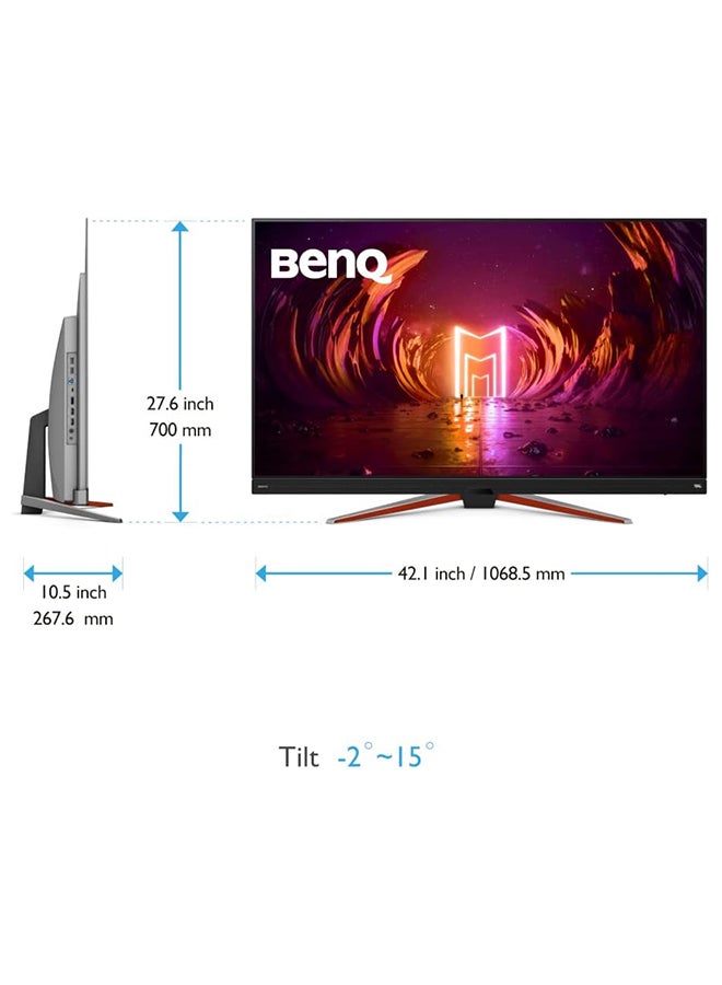 BenQ - 48 inch MOBIUZ OLED UHD 4K Gaming Monitor, 120Hz Refresh Rate, 0.1ms GtG Response Time, AMD FreeSync Premium Technology, 1.07B Display Colors | EX480UZ Black - Image 1