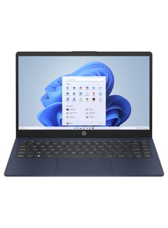 14-ep0000nx Laptop 14-Inch Display, Pentium N200 Processor/4GB RAM/128GB SSD/Windows 11 Home/Intel UHD Graphics English/Arabic Blue
