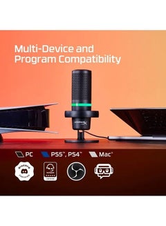 HYPERX Duo Cast RGB USB Condenser Microphone 4P5E2AA Black  - Image 4