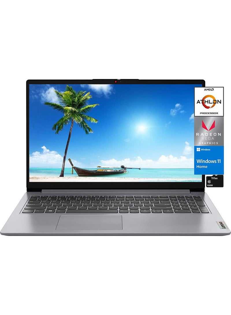 Lenovo - IdeaPad 1 14IGL7 (Upgraded Version) Laptop With 14-Inch HD Display, 11th Gen Celeron N4020 Processor/4GB RAM/128GB SSD/Intel UHD Graphics 600/Windows 11 Home/ English/Arabic Cloud Grey - Image 1