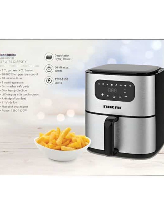نيكاي Air Fryer, Touch Panel, Led Display, Xl Size Non-Stick Basket, 1-60-Min Timer, Temp Control, Effortless Cleaning, No-Oil Healthy Frying Grilling Roasting And Baking 4.2 L 1520 W NAF388D3 Black  - Image 2