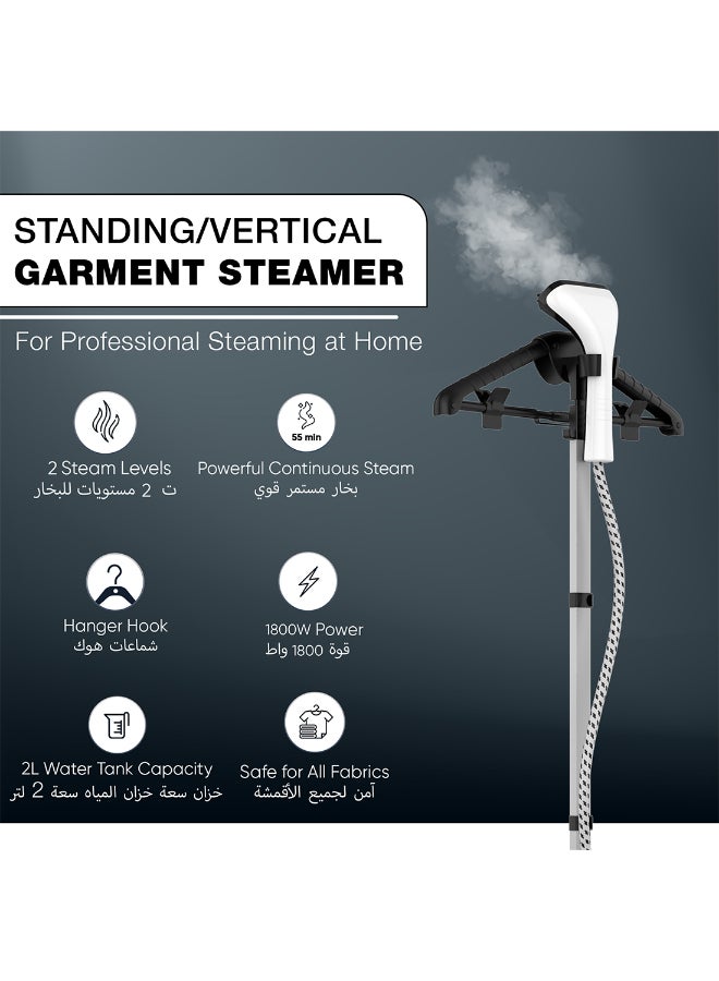 نيكاي جهاز بخار الملابس مع طاولة الكي، حماية من الحرارة، عمود تلسكوبي قابل للتعديل، شماعة بدلة، خزان ماء، 45 ثانية تسخين مسبق، مستويين من الأنظمة، 50 دقيقة بخار - Image 3