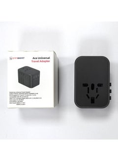 OFFBEAT ACE 35.5W PD Travel Adapter, QC 3.0 Universal Adapter, International Travel Adapter with 20W PD Dual Type-C, Universal Adapter Plug with 3 Fast USB Ports for USA, UK/UAE/KSA/Oman and EU/India Full Black  - Image 4