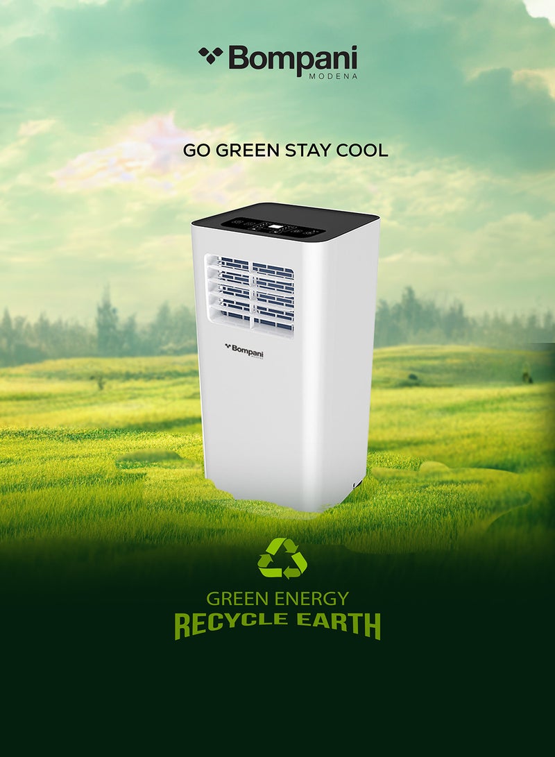 Bompani - Portable Ac 9000 Btu With Auto Swing, Led Display, And Remote Control - White. Includes Window Connector Kit Bo900 1-Year Manufacturer Warranty And 5-Year Compressor Warranty 220 W BO900 White - Image 1