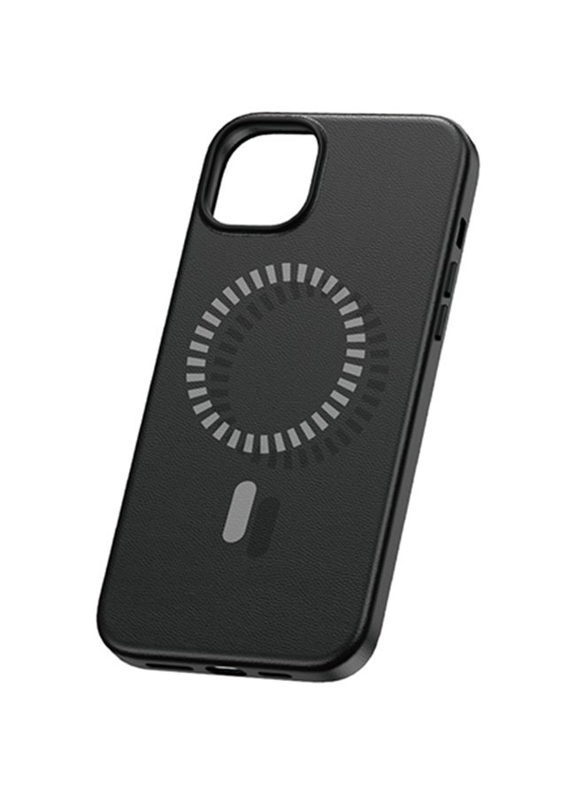 Baseus Fauxther Series Magnetic Phone Case For iPhone 15 Cluster Black - Image 1