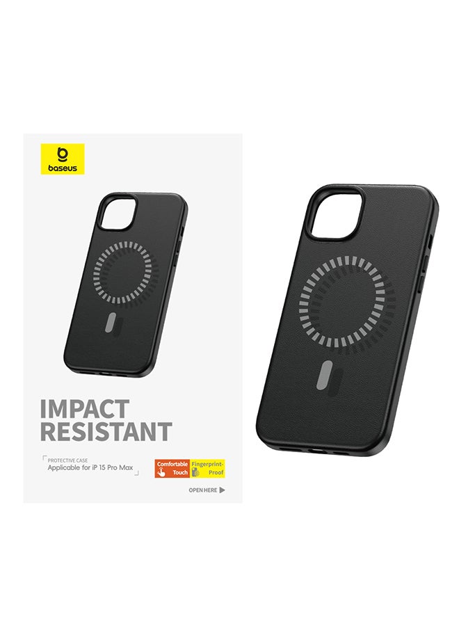 بيسوس "حافظة هاتف مغناطيسية من سلسلة Fauxther لهاتف iPhone 15 Pro Max" - Image 2