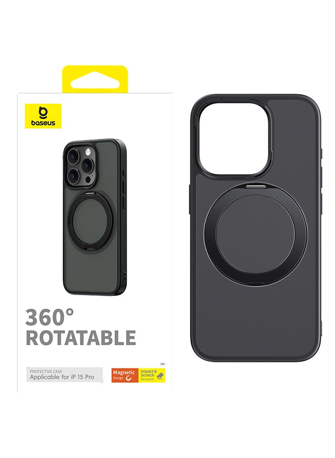 Baseus CyberLoop Series Magnetic Phone Case For iPhone 15 Pro Frosted Black - Image 4