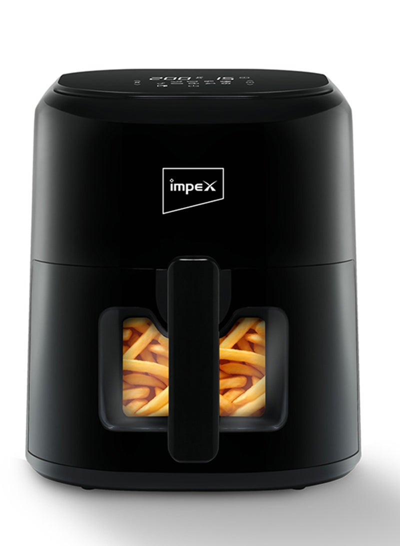 Impex - Digital Air Fryer With Adjustable Temperature Control 4.5 L 1200 W AF 4307 Black - Image 1