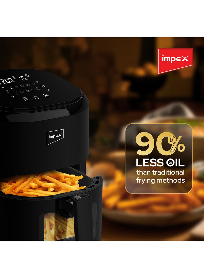 Impex - Digital Air Fryer With Adjustable Temperature Control 4.5 L 1200 W AF 4307 Black - Image 1