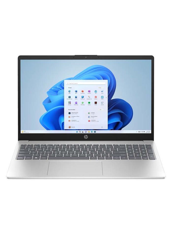 HP - 15-fd0020nx Laptop With 15.6-inch FHD (1920x1080) Display, Intel Core i5-1335U Processor/8GB RAM/512GB SSD M.2/DOS(Without Windows)/Intel Iris Xe Graphics/ English/Arabic Silver - Image 1