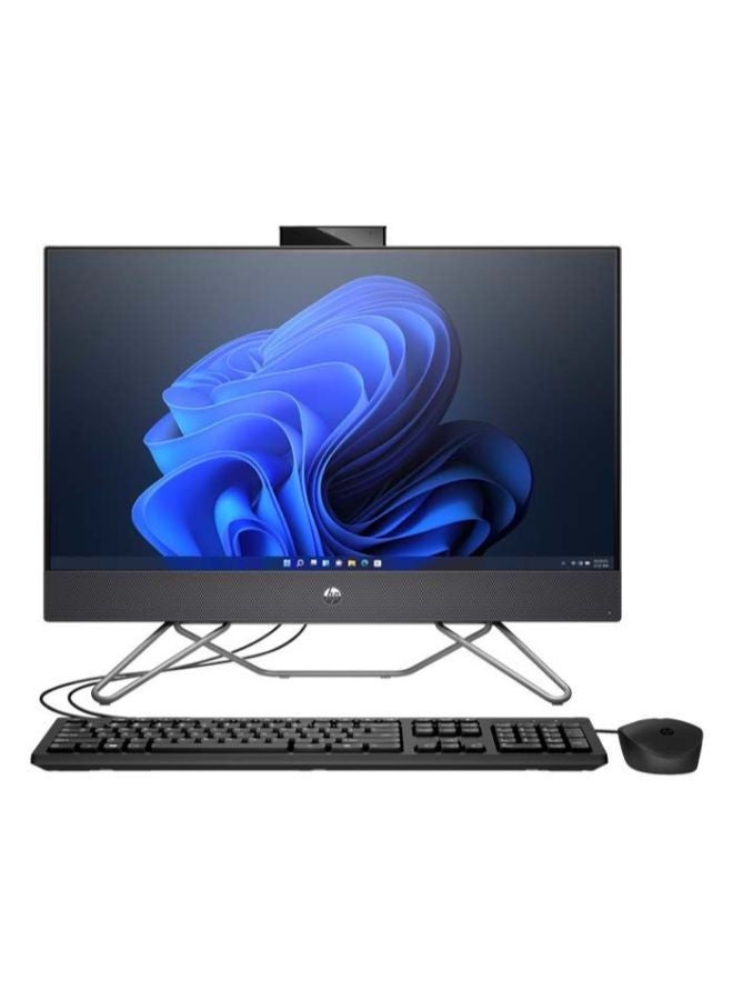HP الكل في واحد 205 G8 مع شاشة 23.8 بوصة عالية الدقة (1920x1080) ، معالج ايه ام دى ريزين 7-5700U / ذاكرة رام 8 جيجابايت  / سعة تخزين 512 جيجابايت إس إس دي / بدون ويندوز / بطاقة رسومات ايه ام دى راديون فيجا مع لوحة مفاتيح لاسلكية + ماوس الإنجليزية/العربية أسود - Image 1